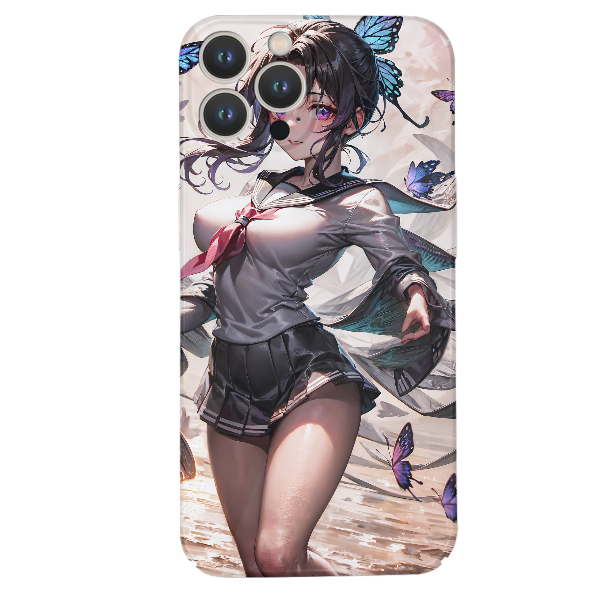 （画像用） 鬼滅の刃（きめつのやいば）蟲柱-胡蝶 しのぶ／こちょう しのぶ Kochou Shinobu 【iPhone 14シリーズ対応】ハードケース